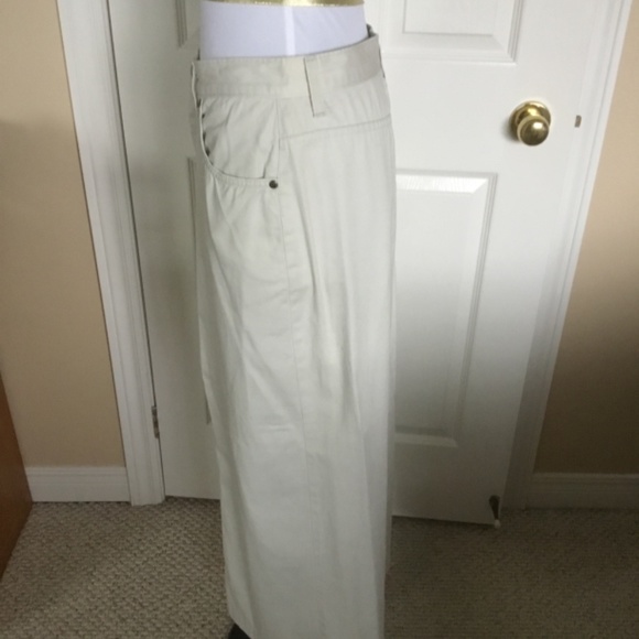 Nearly New Denver Hayes Long Cotton khaki Skirt - Picture 4 of 7